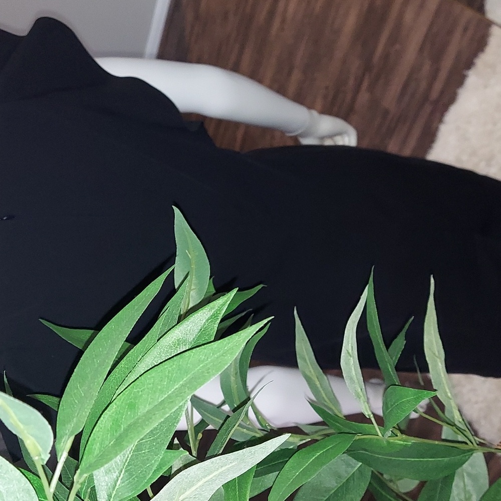 Lord & Taylor black dress with ruffle - Picture 3 of 4